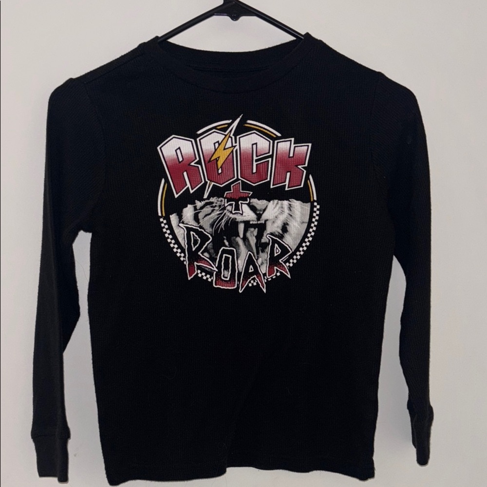Garanimals Black Long Sleeve Tee with Graphic Design